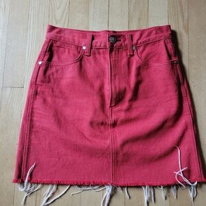Rag And Bone Mini Skirt Bull Red